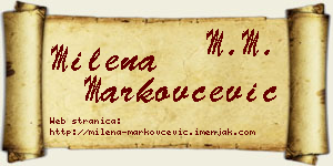 Milena Markovčević vizit kartica